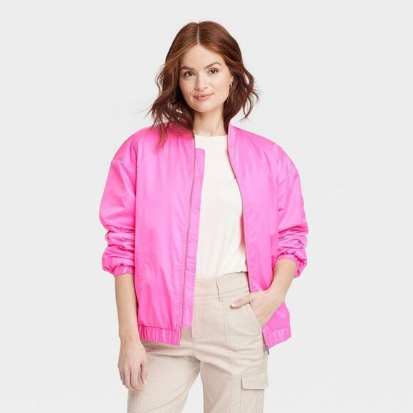 NWOT Women's Bomber Jacket - A New Day Pink XL - Picture 1 of 2